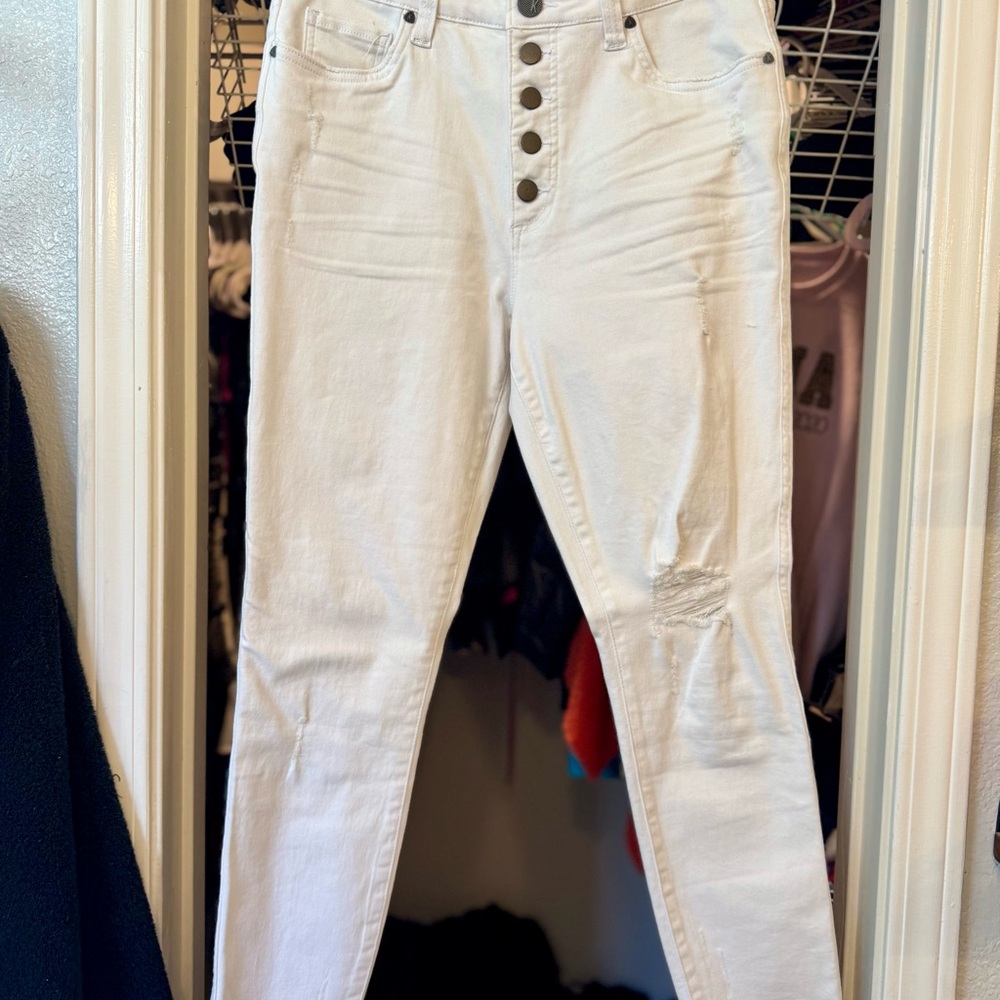 Kut from the Kloth High-Waisted White Jeans